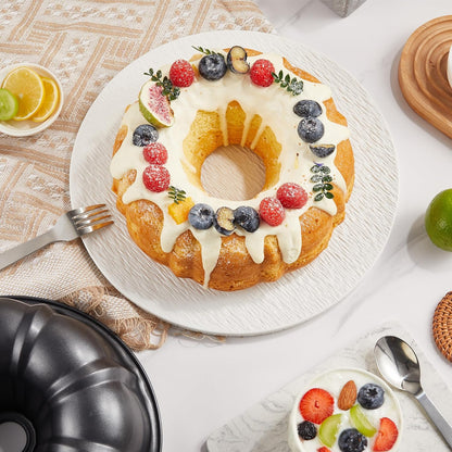 9’’ Non-stick Cake Pan, Heavy Duty Carbon Steel Fluted Tube Round Bundt Baking Pan, Pound, Bundt Pan, Tube Bakeware, Cake Mold